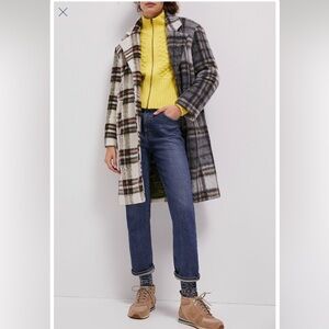 Kelsey Contrast Plaid Coat